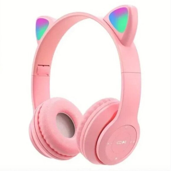 Wireless Bluetooth Cute Cat Ear Headphones - Picture 1 of 6